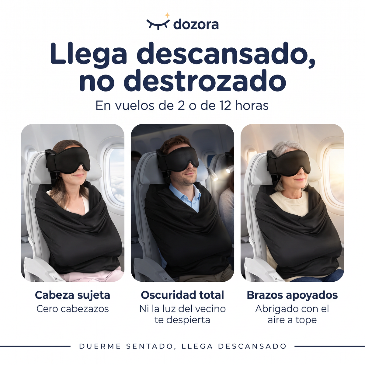 Dozora™ Kit 3 en 1 Para Dormir en Viajes